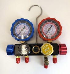 Vevor 4 Way AC Manifold Gauge Set For R134A R22 R12 R410A Refrigerant WZ-J401