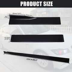 Universal Car Side Skirts 86.6 inch Extensions Body Kit Splitter Lip
