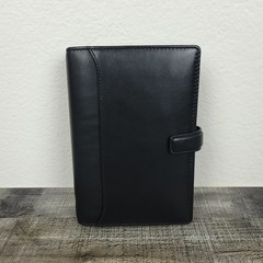 Filofax Nappa Personal Organizer Black Deluxe Nappa Leather 2016 Inserts NEW