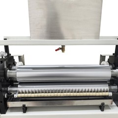 110V Double-sided Gluing Machine 15.35IN Glue Coating Machine with Steel Roller