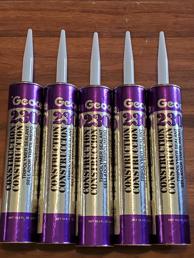 Lot of 5 Geocel 2300 Construction Tripolymer Sealant DRIFTWOOD 10.3 oz each