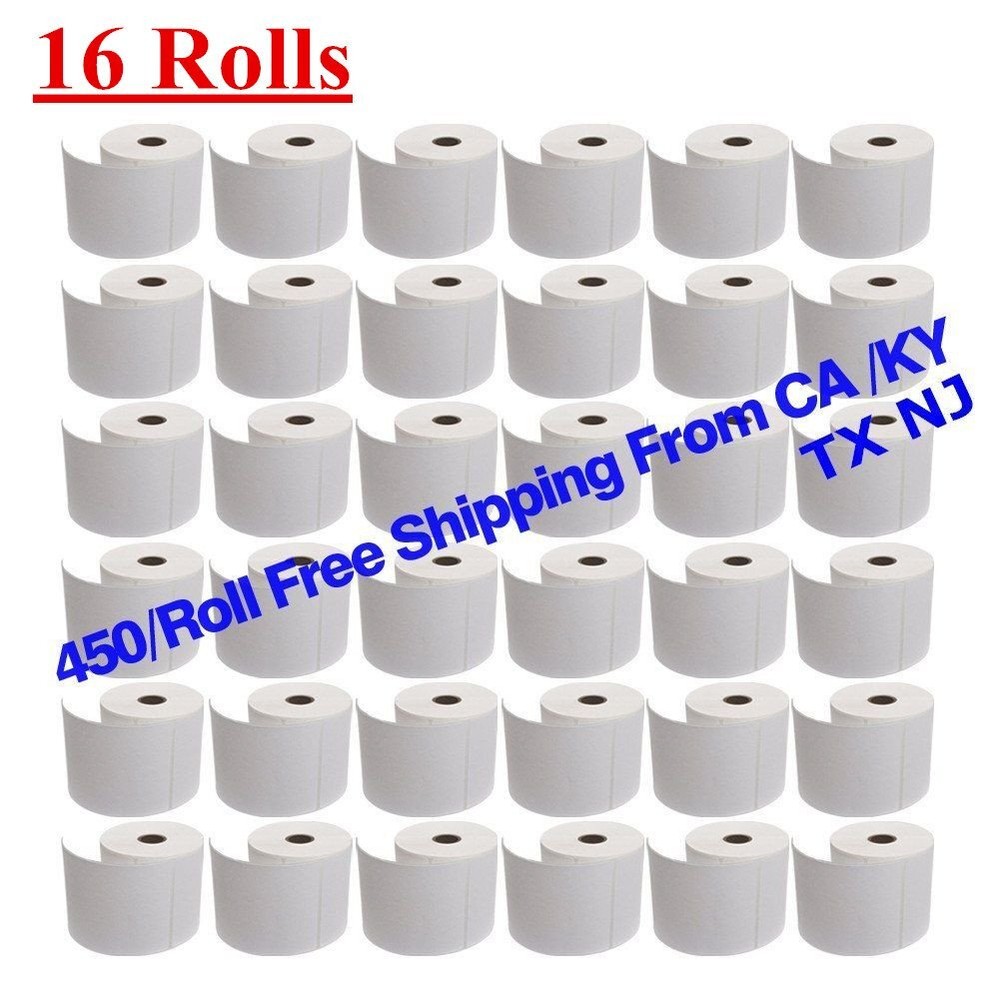 16 Rolls 450/Roll 4×6 Direct Thermal Shipping Labels – Zebra Eltron LP2844 ZP450