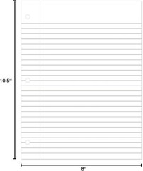 Loose Leaf Paper, Wide Ruled Filler Notebook Paper, 8″ x 10-1/2″, 200 Sheets,…