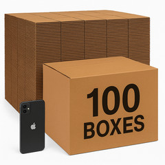 “100 Corrugated Cardboard Boxes 8×6×4″ – Shipping Mailing Packing Carton”