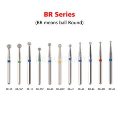 Dental Fresas Dentales de Diamante FG Mezclado 20 Tamaño FG1.6MM para turbina