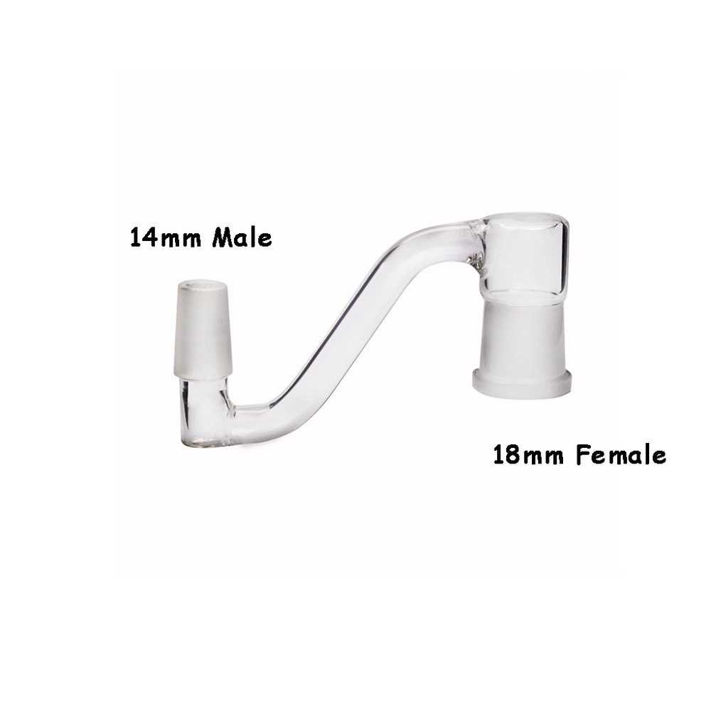 14mm male to 18mm female side step glass adapter