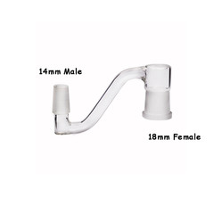 14mm male to 18mm female side step glass adapter