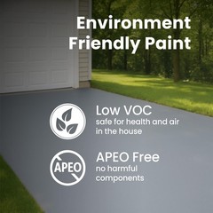 Acrylic Concrete & Garage Floor Paint – 128 Fl Oz (Pack of 1), Dove Gray
