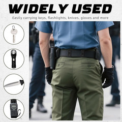 8 Pcs Belt Keepers for Duty Belt 2-1/4 Wide with Double Snaps Nylon Tactical Loo
