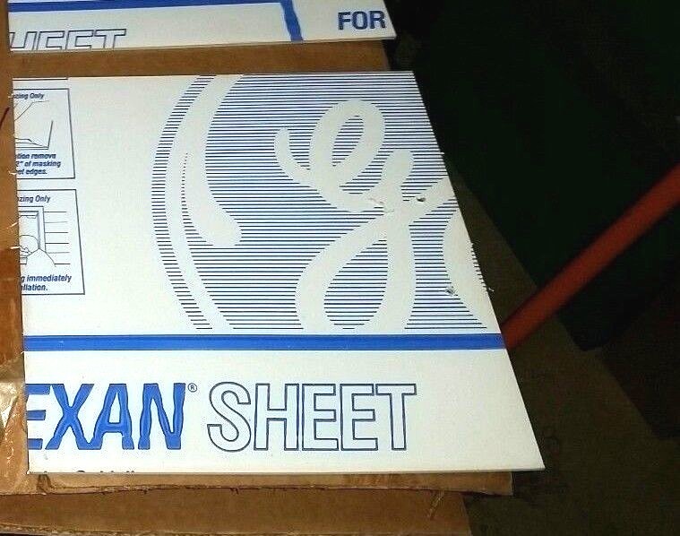 GE Lexan Sheet Polycarbonate 1/8″ Thick, Clear 12.75″ x 12″ WITH HOLES