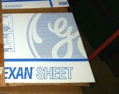 GE Lexan Sheet Polycarbonate 1/8″ Thick, Clear 12.75″ x 12″ WITH HOLES