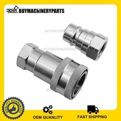 New 3/8″ Body x 3/8″ NPT Hydraulic Quick Connect Coupler Poppet Pioneer ISO