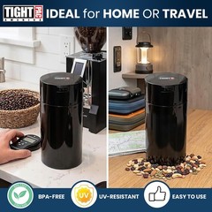Tightvac 3 to 12 Ounces Airtight Smell Proof Container – Patented Vacuum Seal,