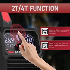 55Amp Plasma Cutter,Non-Touch Pilot Arc Blowback Cutting Machine,110/220V,Non HF