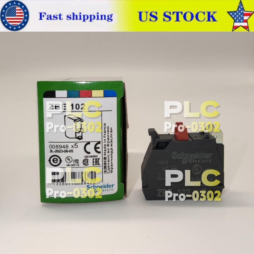 Pack Of 5 NEW Contact Block Schneider Electric ZBE-102 ZBE102 US Inventory