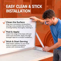 M&R Specialties – Add-on Fold-up and Down Concession Door Marquee or Sign