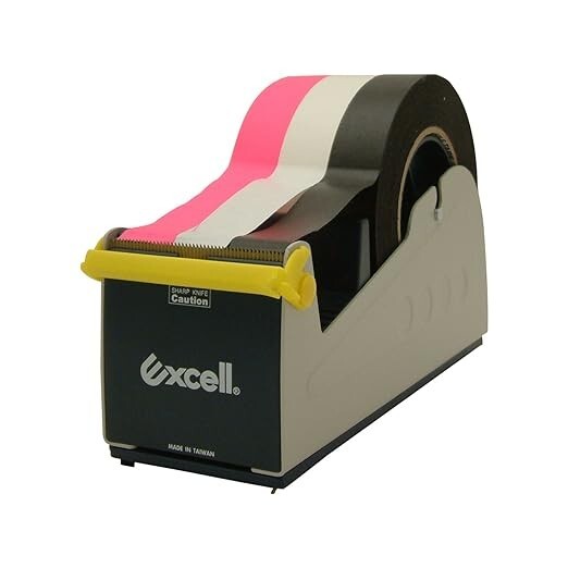 Excell Heavy Duty Steel Desk Tape Dispenser (3″ Wide) Padded Foam Base