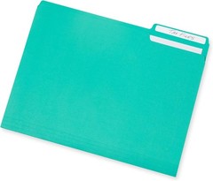 100 Blue Summit Supplies Colored File Folders – GEM Tone Colors, 1/3 Cut Tab