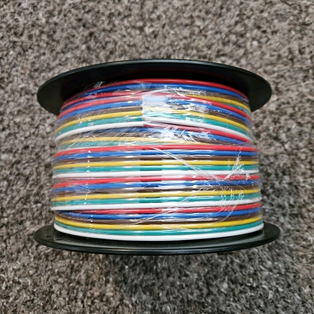 100FT 14 AWG 6-Conductor Multicolor Trailer Wire Automotive Battery X004M8JLYN