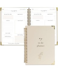 Beautiful To Do List Notebook – Aesthetic 6.4 inches X 8.5 inches, Beige