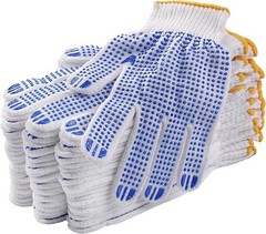 1, 5, 10, 20 Handling Work Safety Gloves with PVC Polka Dotted Grip Palm ANSI