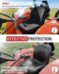 UV-Resistant Black Seat Cover for Kubota L3902 | L3302 | Easy Installation