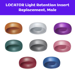 LOCATOR Light Retention Insert Replacement, Male,4/Pk choose a color