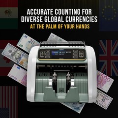 KBR-500 Money Counter Machine Mixed Bills LCD UV MG IR Detection Counter