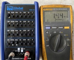 Global Specialties RDB-10 Resistance Decade Box 1-11M Ohm Range w/ Rubber Cover