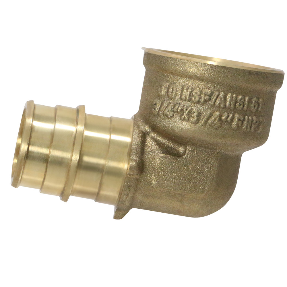 25 Pack XFITTING 3/4″ Pex A x 3/4″ Female NPT Elbow, F1960, Lead Free Brass