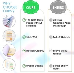 Gallasys 4 Packs to Do List Notepad, 200 Sheets 3.9 x 5.9 inches, Multicolour