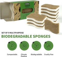 Compostable Eco Friendly Natural Sponges for Household Dishwashing Cleaning