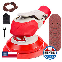 RYCUBRE 5 Inch Air Sander with vacuum – 13000RPM Pneumatic da Sander for auto bo