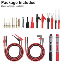 23 in 1 Multimeter Test Lead Kit for Meter Electrical Alligator Clip Probe