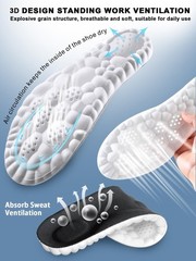 ﻿4D Cloud Insoles for Men and Women, Arch Support Insoles, Memory Foam In