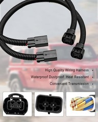 2 Pcs Fog Light Extension Harness, Fit for Wrangler 2010-2018, Replace 5202 H16