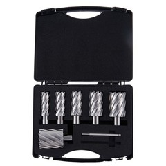 VEVOR Annular Cutter Set HSS Magnetic Drill Bits 6 PCS Weldon Shank 2″ Depth