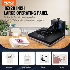 16×20 1700W High Pressure Heat Press & Fast Heating Sublimation Machine