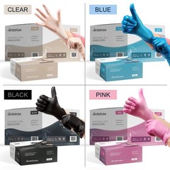 Black Vinyl Disposable Gloves Large 50 Pack – Latex Free, Powder Free Medical…