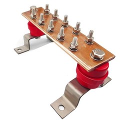 Wall Mounted Copper Ground Bar Terminal Grounding Busbar SM40 600Amp 1 PCS