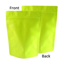 5x7in Double Sided Green Matte Foil Mylar Stand up Zip Lock Bag w/ Desiccant G02