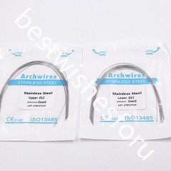 100x 10 Bag Dental Ovoid Stainless Steel Round Arch Wire 012-020 Upper Lower Opt
