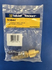 YELLOW JACKET 93844 – 1/4″ MALE FLARE X 1/4″ FEMALE FLARE – STRAIGHT BALL VALVE
