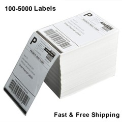 For Rollo & Zebra Fanfold 4×6 Perforated Direct Thermal Address Shipping Labels