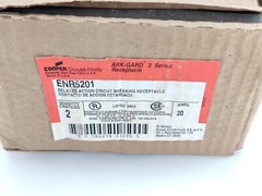 BOX OF 2 CROUSE-HINDS ENR5201 Receptacle 2p 3w 20a Amp 125v-ac new