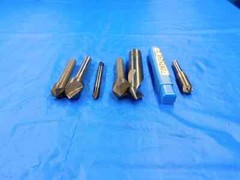 LOT OF 6 HSS COUNTERSINKS 45 / 50 / 60 / 90 / 120 DEGREES SIZES UP TO 5/8″