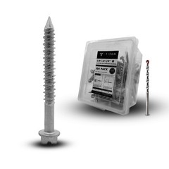 100-Pack 1/4 x 2-1/4″ 410 Stainless Steel Hex-Head Concrete Anchor Screws