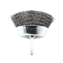 S1844 3-Inch Wire Cup Brush 1/4-Inch Shank – Fine Crimped Wire 4500 RPM