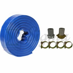 Sigma 1″ X 300′ Ft PVC Layflat Agricultural Pump Discharge Hose Pin Lug Coupling