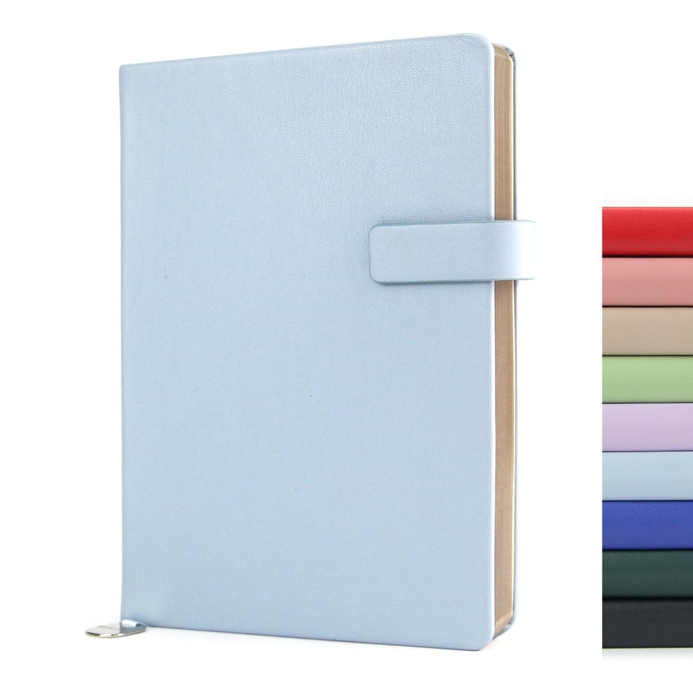 Hardcover Leather Journal Notebook A5 Lined 212 Pages 5×8.25 Inches Gold Edge…